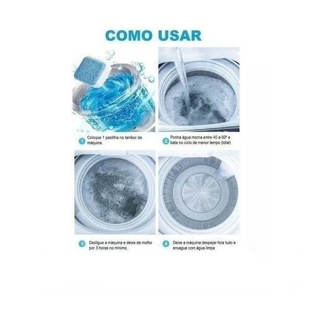 Pastillas de detergente para lavar el lavarropas