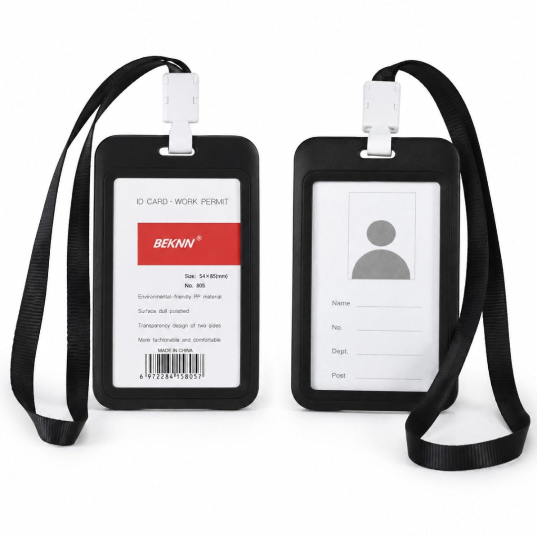 Porta Credenciales Ejecutivo Vertical Plástico Doble Cara Ne
