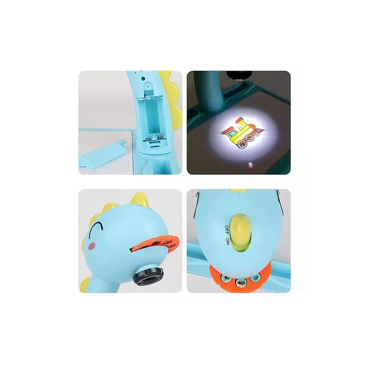 Mesa De Dibujo Infantil Con Proyector Led Luces Y Sonido