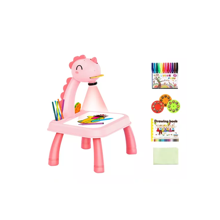 Mesa De Dibujo Infantil Con Proyector Led Luces Y Sonido