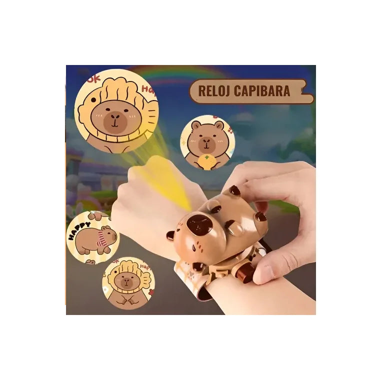Reloj Proyector Infantil Capibara Carpincho Viral Capybara