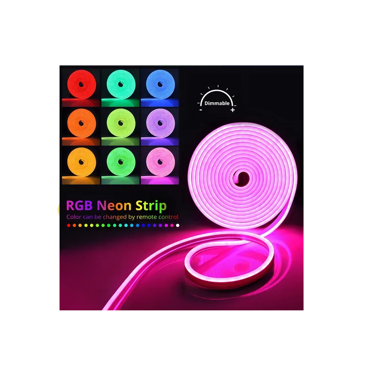 Tira De Luces Neon Rgb Con Control 5mts Dimerizable
