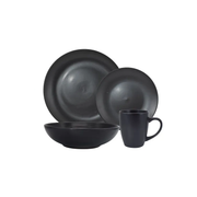 Set De Vajilla Para La Cocina Hogar En Cerámica 16pcs Negro