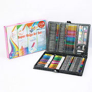 Set De Arte Infantil X168 Piezas Mtl Artístico Completo Con Lápices Marcadores Acuarelas