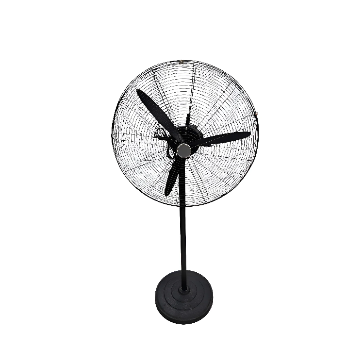 Ventilador Industrial De Pie 68 Cm Con Base 3 Aspas Estructura Negro
