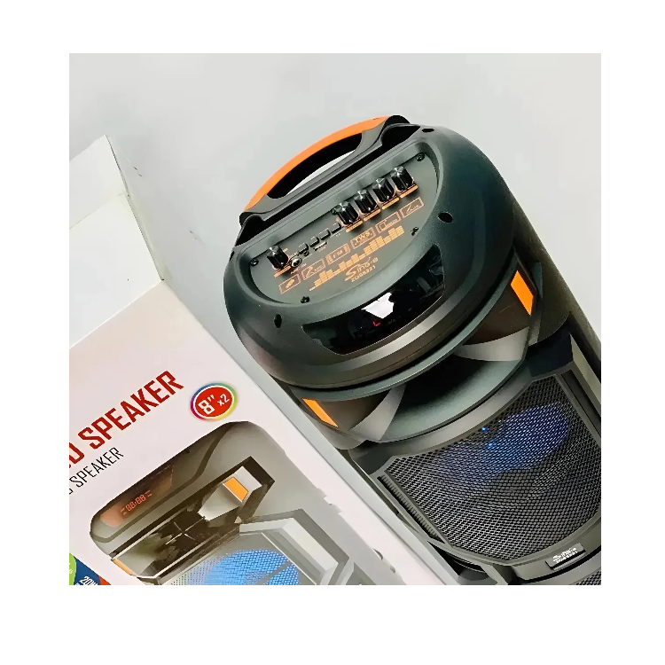 Parlante Grande Bluetooth 16 Ruedas Micrófono Luces Led