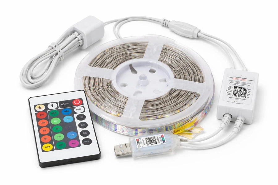 Tira Cinta Luces Led Rgb Bluetooth 10 Metros Total + conector