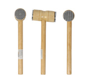 Martillo Tiernizador De Carne Madera Mango Redondo 28 Cm