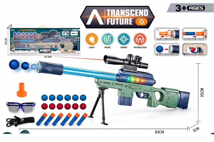 Rifle De Juguete De Gran Tamaño Con Efectos De Luz Y Sonido