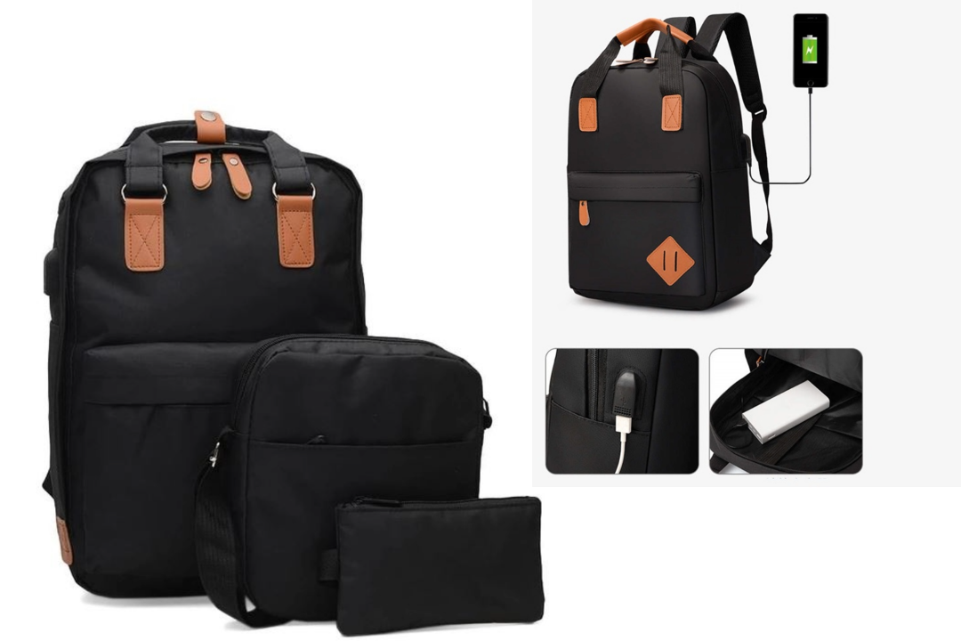 Set mochila X3 con morral y bolsito oficina