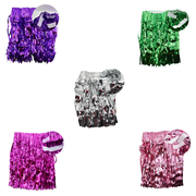 Pollera Hawaiana Metaliza Con Flecos 40x28cm Colores