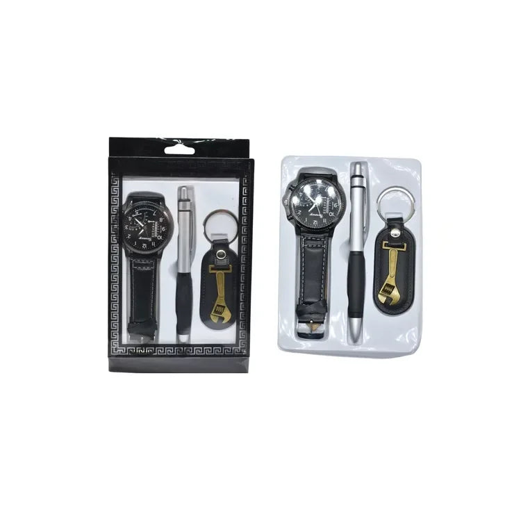 Set De Regalo Reloj Llavero Lapicera Excelente Calidad