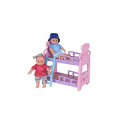 Muñecos mellizos con cucheta 30 cm