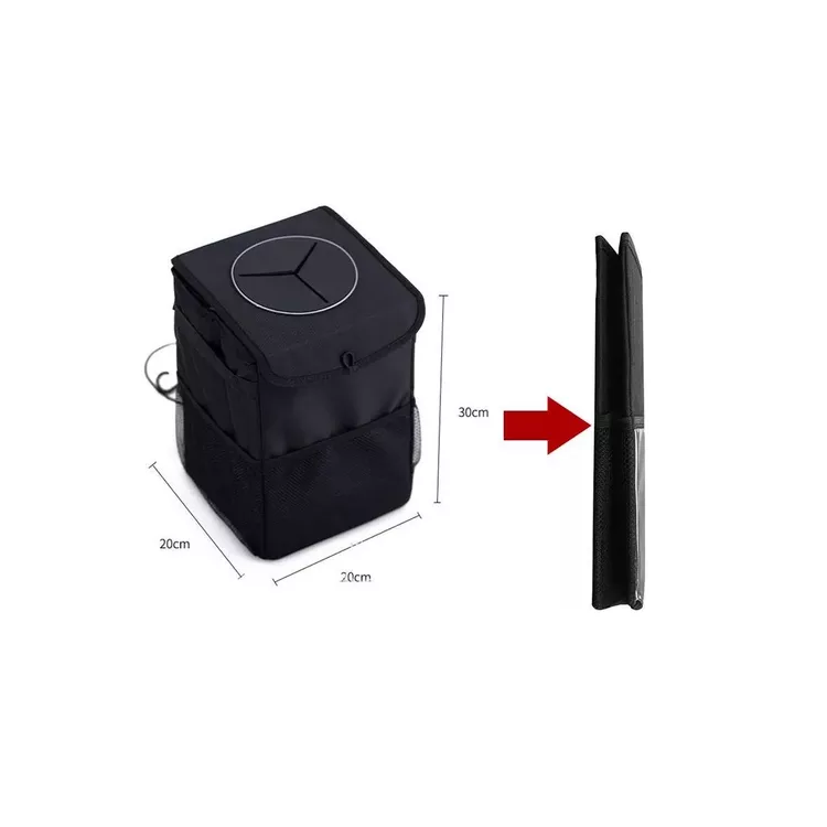 Tacho De Basura Y Organizador Para Auto 2 En 1 Con Tapa