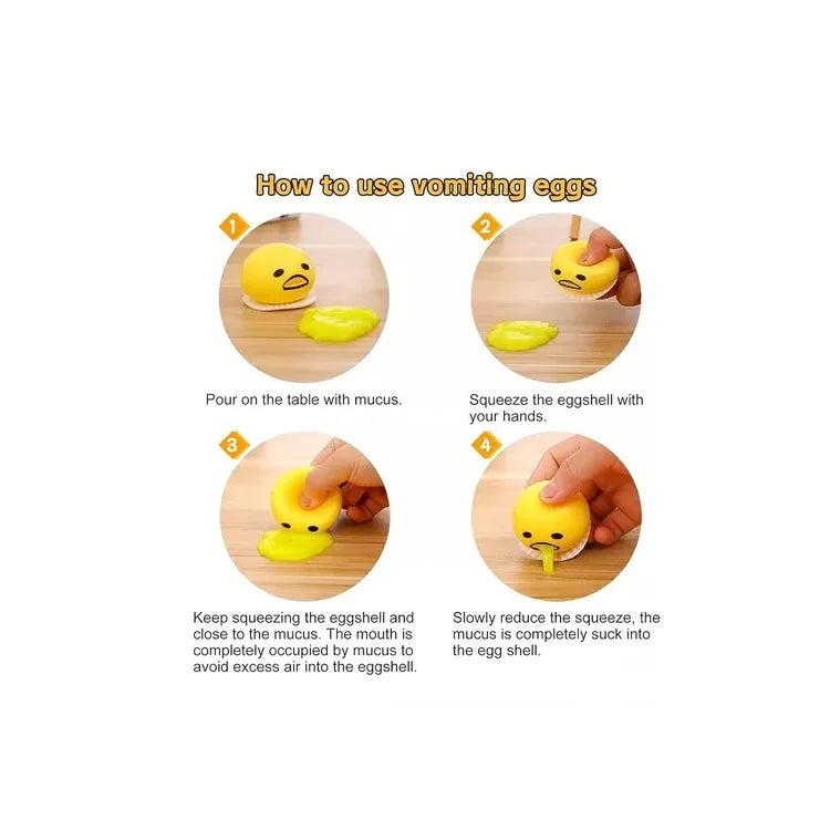 Amansaloco Yema De Huevo Que Vomita Slime Bromas Anti Estrés