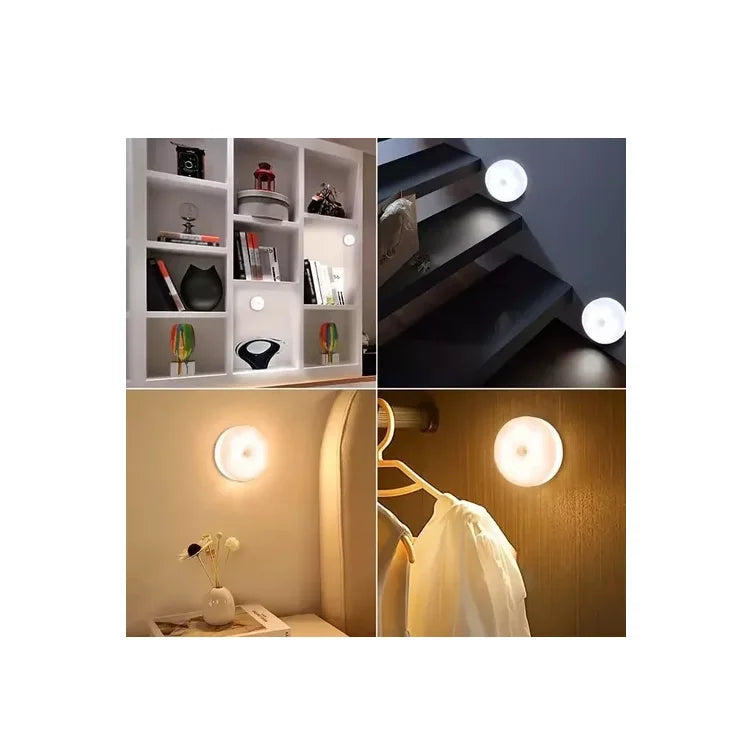 Luz Led Inalámbrica Usb Adhesiva Sensor Mov Ropero Escaleras