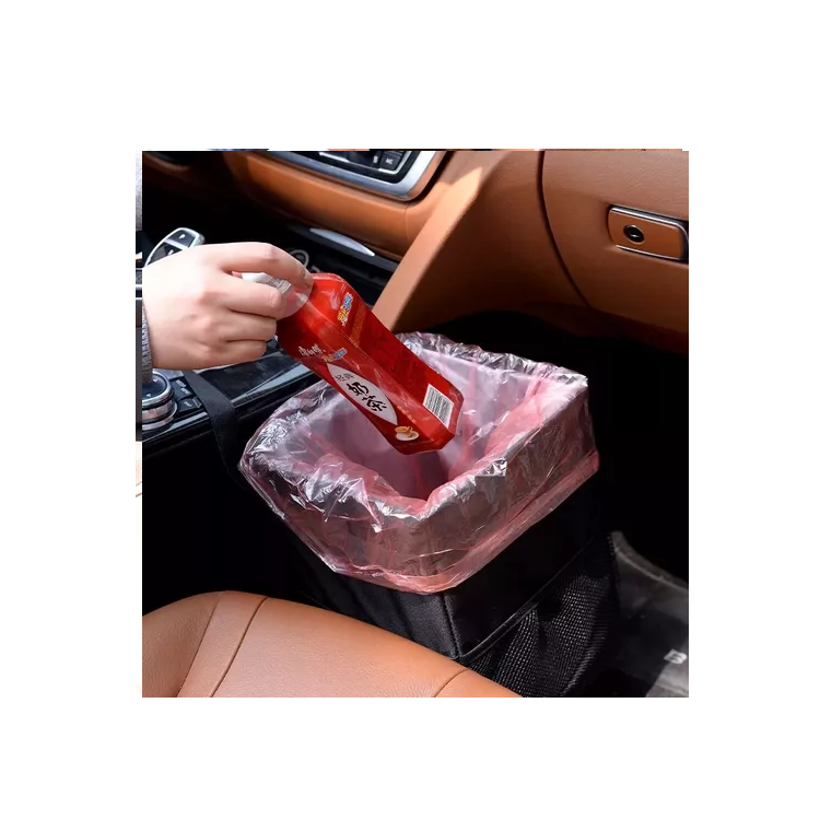 Tacho De Basura Y Organizador Para Auto 2 En 1 Con Tapa