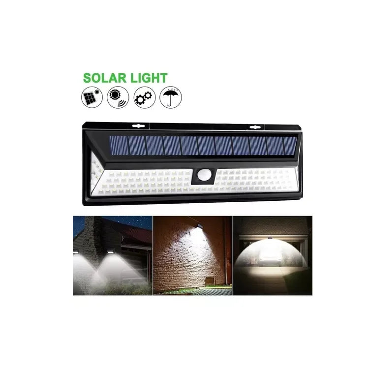 Foco Exterior Led Con Sensor Recarga Solar A Batería 88 Led