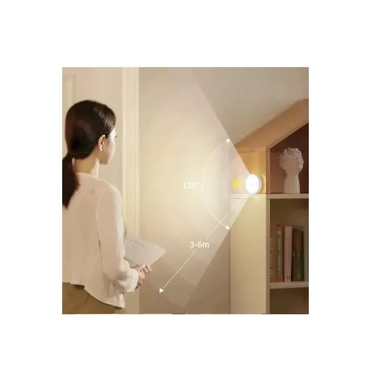 Luz Led Inalámbrica Usb Adhesiva Sensor Mov Ropero Escaleras