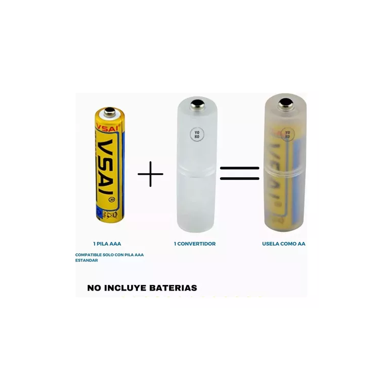4 Convertidor Adaptador De Pila Aaa A Pila Aa