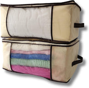 Bolsa Caja De Tela Guarda Todo Con Cierre 60x45x30cm