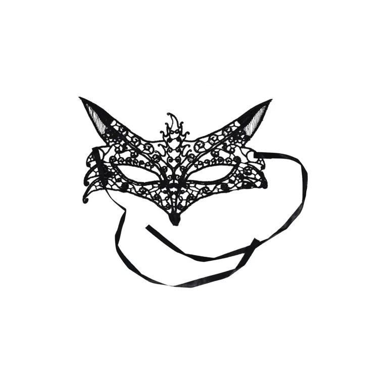 Antifaz De Encaje Veneciano Sexy Mascara Disfraces Negro