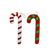 Adorno Colgante Bastón De Navidad 33 Cm