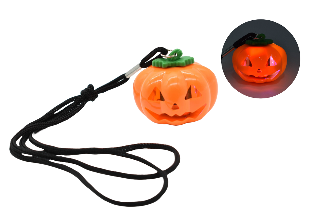 Calabaza Colgante Con Luz 4x2.5cm X6 Unidades