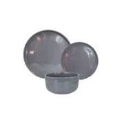 Set De Vajilla De Cerámica 12pcs Gris Para La Cocina
