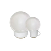 Set De Vajilla Para La Cocina Hogar En Cerámica 16pcs Crema