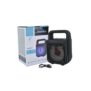 Parlante Portátil Bluetooth Con Luces Negro