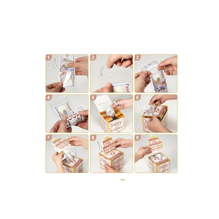 Caja Para Regalar Dinero De Cumpleaños 12x12cm