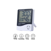 Reloj Despertador, Termómetro Y Medidor De Humedad