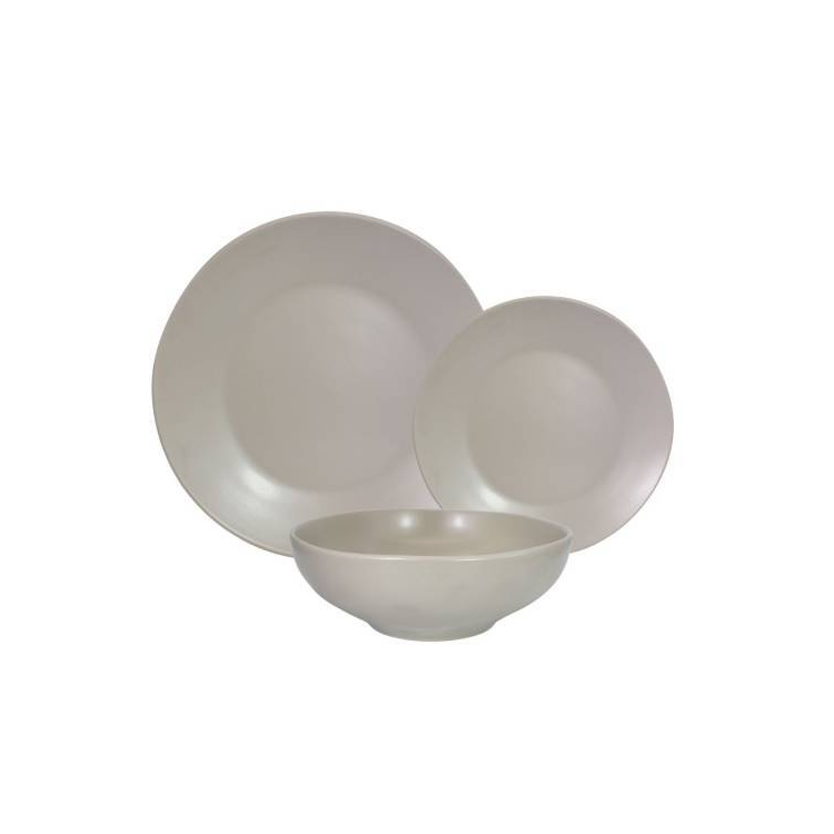 Set De Vajilla De Cerámica 12pcs Beige