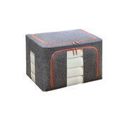 Caja Organizadora De Tela Con Cierres Y Asas 60x42x40cm.
