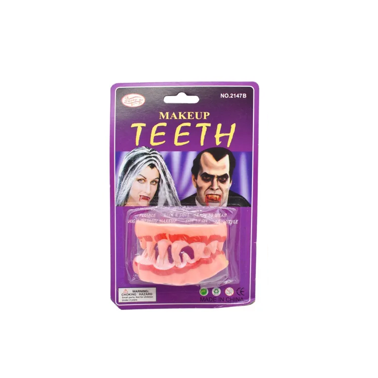 Disfraz Dientes De Goma Vampiro 7cmcosplay Halloween