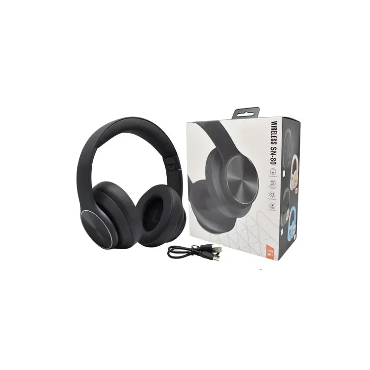 Auriculares Bluetooth Inalámbricos Plegables Negros