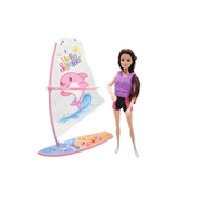 Muñeca Juguete Infantil Con Tabla Surfista