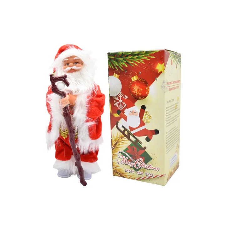 Papá Noel Con Luz Sonido Y Movimientos 25cm