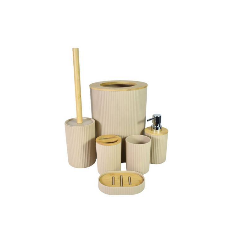 Kit De Accesorios Para Baño Ganga Shop Set Para Baño Bamboo