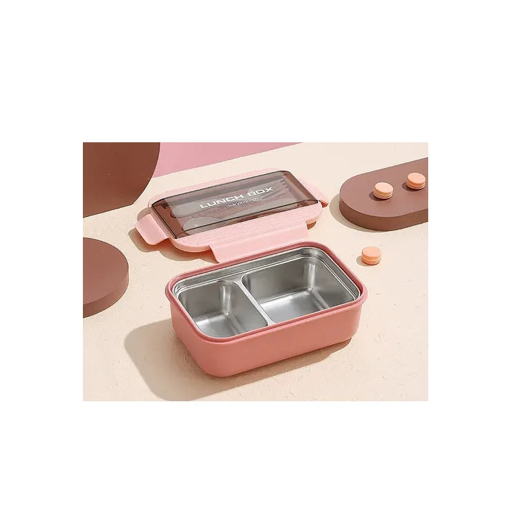 Lonchera Térmica Acero Inoxidable Con Cubiertos 22x15 Cm