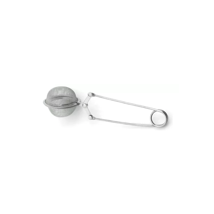Infusor De Té De Pinza Con Malla Fina Color Gris