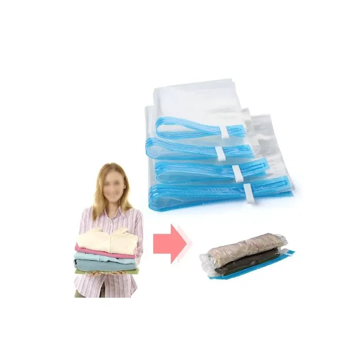 Pack X4 Bolsas De Vacio Para Guardar Ropa 50x60 Cm