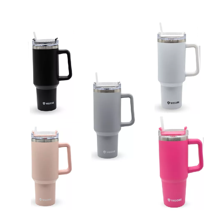 Vaso Térmico Vigore Con Tapa Y Sorbito 900ml Varios Colores