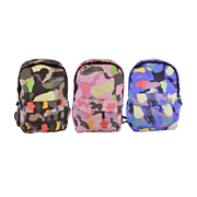 Mochila camuflada con frase 17"