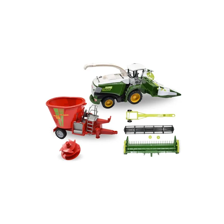 Camión De Juguete Tractor Con Cosechadora 60x18x10cm