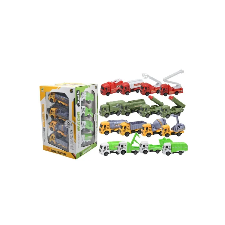 Mini Camiones Flota De Profesiones X16 Unidades