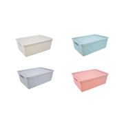 Caja Plástica Con Tapa Organizador Para Ropa Orden
