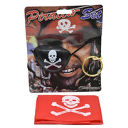 Set de pirata 3pcs pañuelo parche y caravana