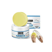 Crema Pomada Blanqueadora De Zapatos Limpieza Con Esponja